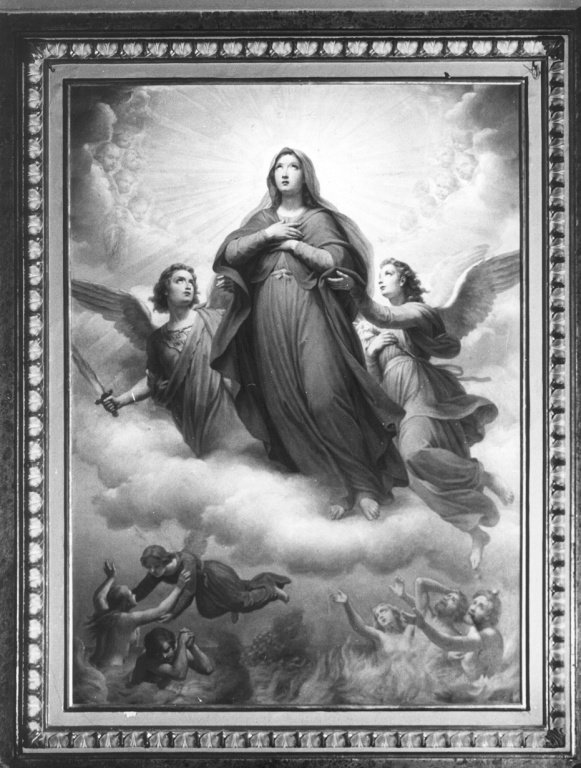 Madonna assunta con le anime del purgatorio (dipinto) di Gagliardi Giovanni (fin
